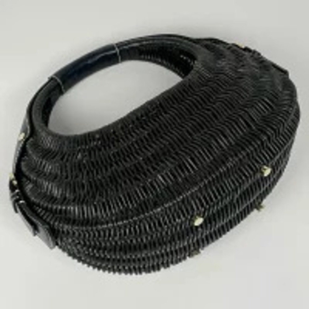 Salvatore Ferragamo handbag rattan basket bag Gancini black - Picture 2 of 7